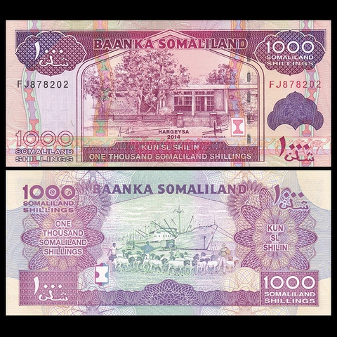 1000 shillings Somaliland 2014