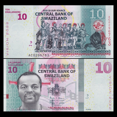 10 emalangeni Swaziland 2015