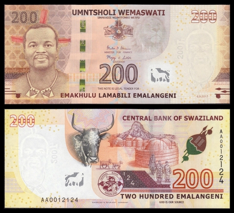 200 emalangeni Swaziland 2017