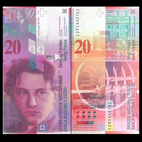 20 francs Switzerland 2012
