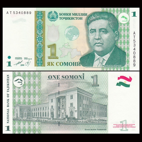 1 somoni Tajikistan 1999