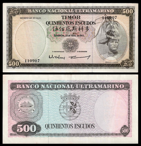 500 escudos Timor 1963