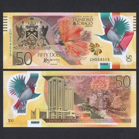 50 dollars Trinidad & Tobago 2015 polymer