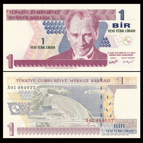 1 lira Turkey 2005