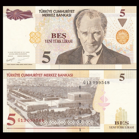 5 lira Turkey 2005