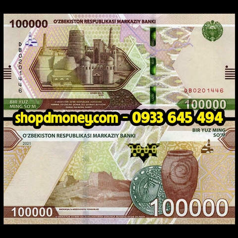 100000 som Uzbekistan 2021