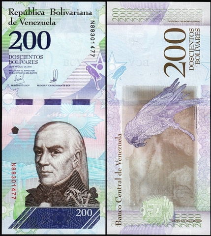 200 bolivares Venezuela 2018