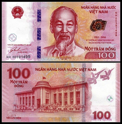 100 đồng kỉ niệm ngân hàng Việt Nam 2016