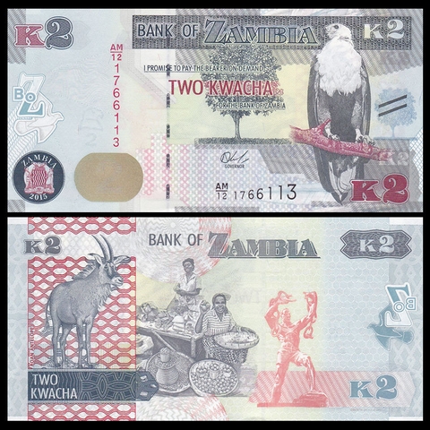 2 kwacha Zambia 2015