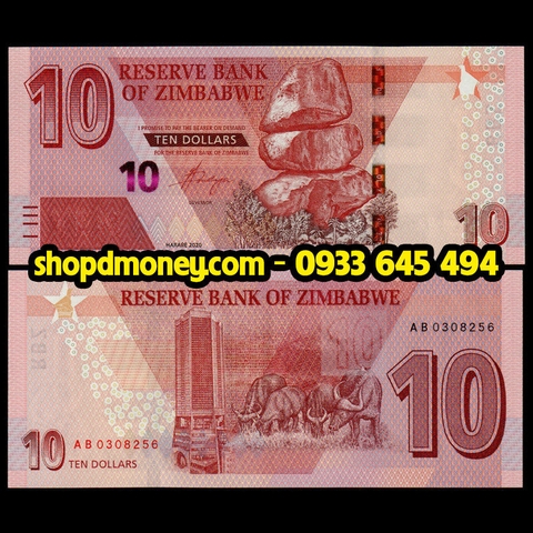 10 dollars Zimbabwe 2020