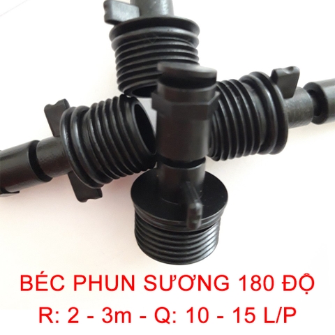 Béc tưới phun mưa - phun sương 180 độ