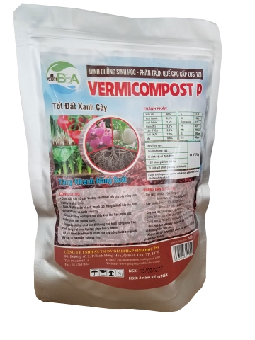 Phân Trùn Quế Dạng Viên Vermicompost P Bón Hoa Lan, Cây Trồng Trong Chậu ( Túi Nhỏ 500g)