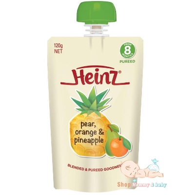 Trái cây nghiền Heinz 8m Pear, Orange and Pineapple 120g