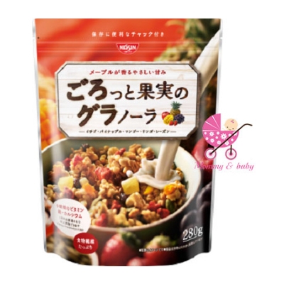 Ngũ cốc trái cây tổng hợp Nissin túi 280g Nhật Bản
