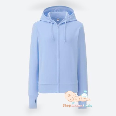 Áo chống nắng cotton uniqlo 2017 - Màu xanh nhạt