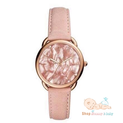 Đồng hồ Fossil dây da hồng