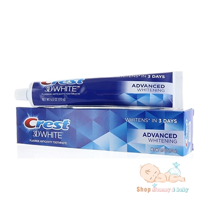Kem đánh răng Crest 3D White Advanced Whitening 170g