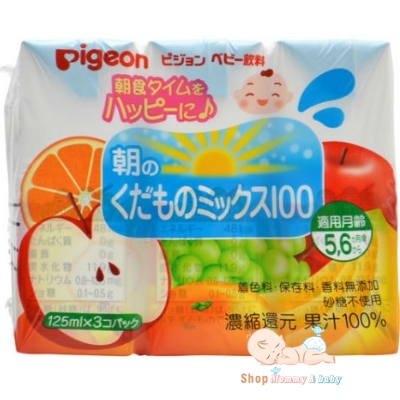 Nước ép PIGEON vị hoa quả tổng hợp 125M x 3