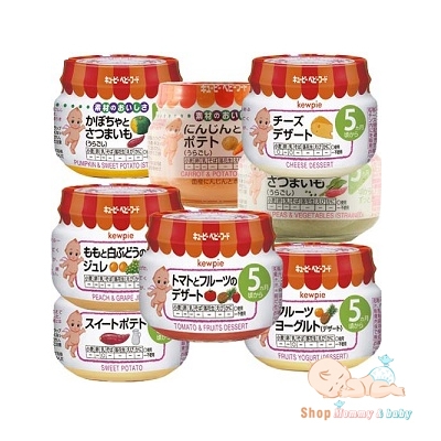 Kewpie hủ ăn dặm cho bé 5, 7, 9 tháng trở lên