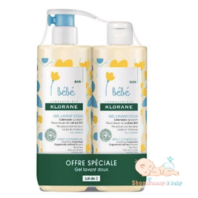 Sữa tắm gội Klorane Bébé cho bé từ sơ sinh 500ml