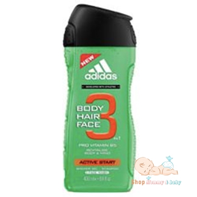 Sữa tắm gội rửa mặt 3 trong 1 cho nam 400ml Adidas