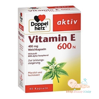 Vitamin E Thiên Nhiên 600N Doppel Herz Của Đức 40 Viên