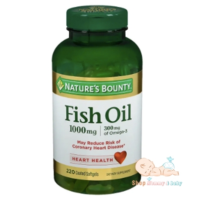 Dầu cá hàm lượng Omega 3, chống bệnh tim mạch vành, 1200mg 100 viên.