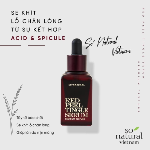 Tẩy da chết hoá học So’natural Red Peel Tingle Serum Premium Texture