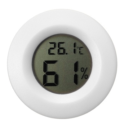 Mini Digital Electronic Hygrometer Round white
