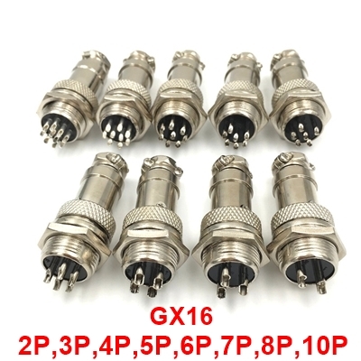 GX16-6 16mm 2 Pin Connector male & female