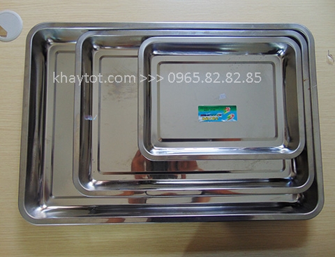 KHAY INOX SÂU 5CM; DẦY 0.5MM