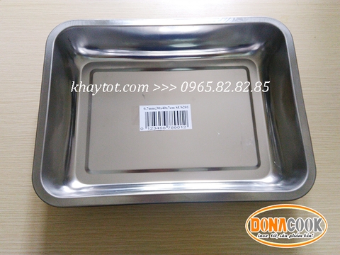 KHAY INOX 30X40X7CM; DẦY 0.7MM