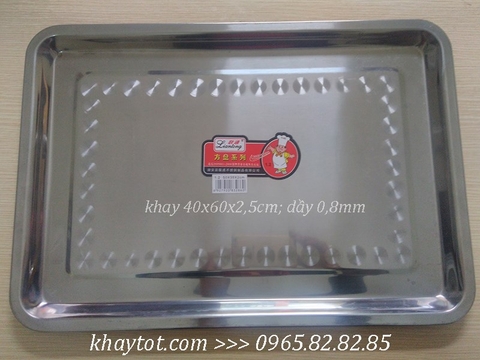 KHAY 40X60 CẠN, DẦY 0,8MM