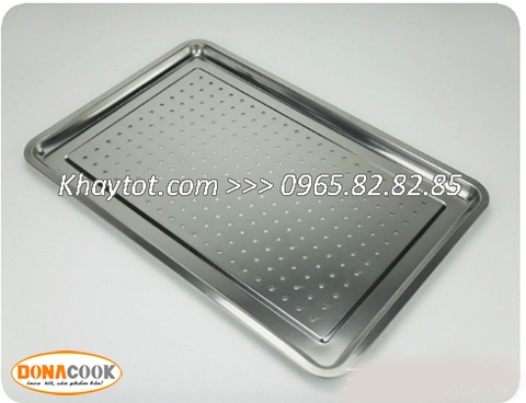 KHAY INOX 40x60x2cm LỖ