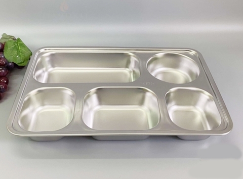 Khay cơm inox sâu lòng đại: KT (33x23x4cm) inox 304 cao cấp