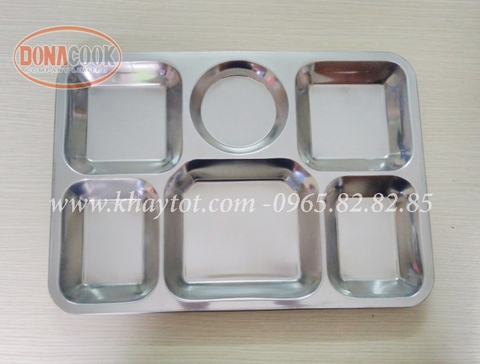 KHAY CƠM INOX 6 NGĂN ĐẠI