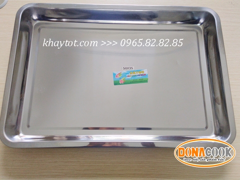 KHAY INOX 35X50CM; DẦY 0.5MM