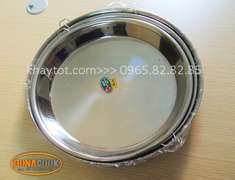 KHAY INOX TRÒN SÂU 5CM