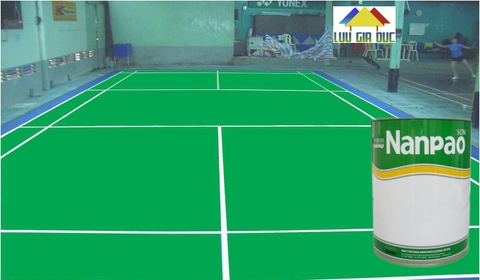Sơn epoxy Nanpao sân tennis, cầu lông