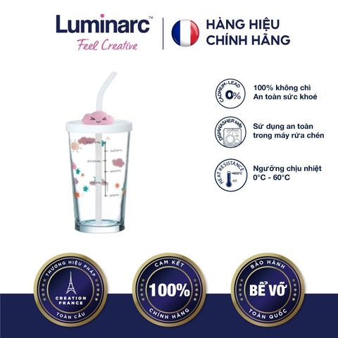 Ly Có Nắp TT Luminarc Lille Scale Clouds 425Ml