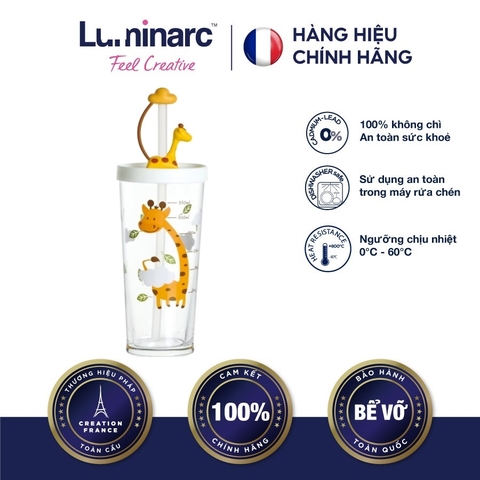 Ly Có Nắp TT Luminarc Lille Scale Giraffe 425Ml