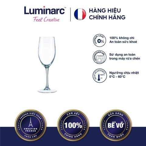 Ly Rượu Champagne TT Luminarc Vinery 160ml