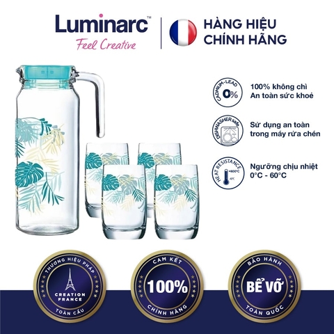 Bộ Bình Ly TT Luminarc RoTTerdam Hiwaii 5 Món