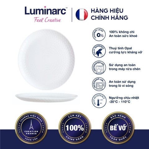 Đĩa TT Luminarc Pampille Trắng 25cm