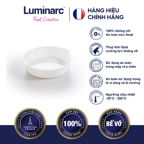 Khay Nướng Thủy Tinh Luminarc Smart Cuisine Trianon Oval 32X24Cm