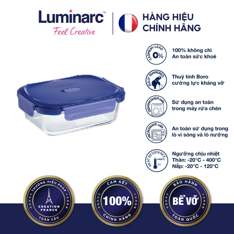 Hộp TT Luminarc Putina Chữ Nhật 1040ml