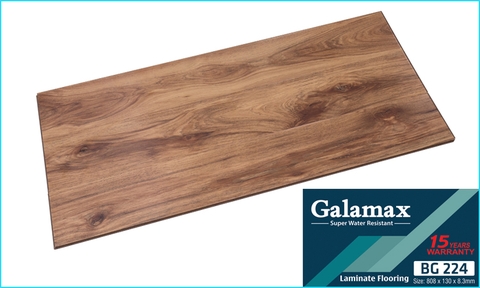 Sàn gỗ Galamax bản nhỏ 8mm BG224 màu Nâu