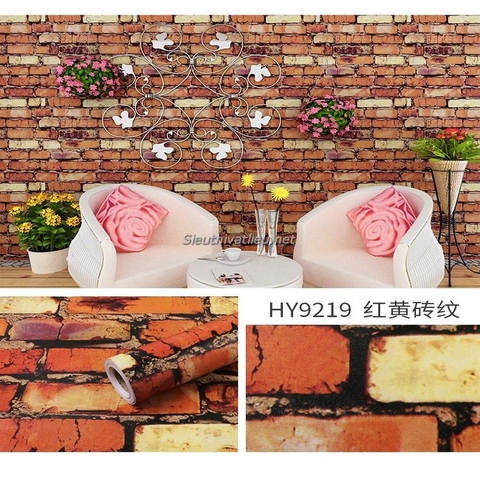 Decal dán tường giả gạch HY9219