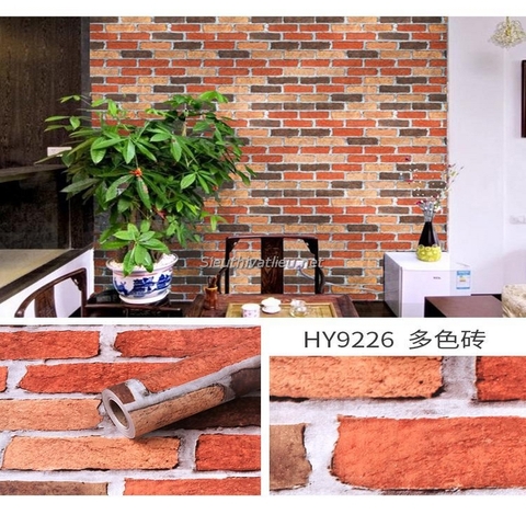 Decal dán tường giả gạch HY9226