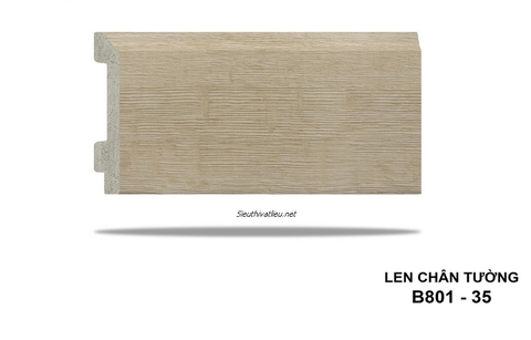 Len tường nhựa vân gỗ B801-35 màu kem